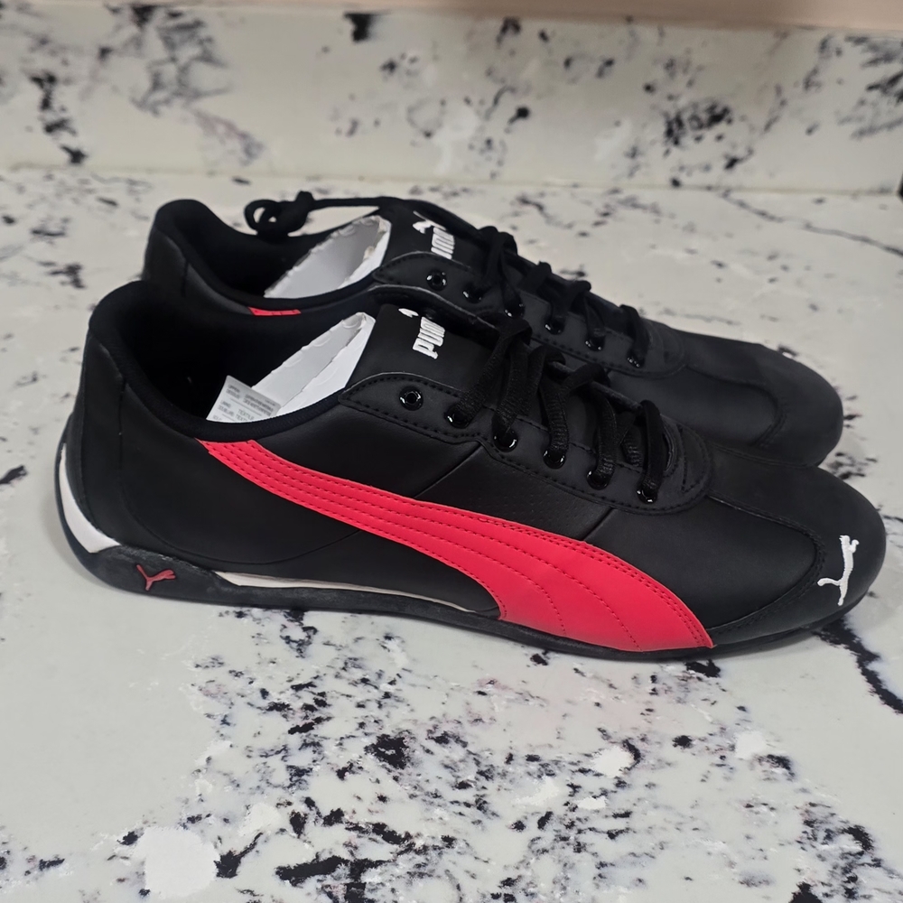 Puma Black and Red Sneakers
